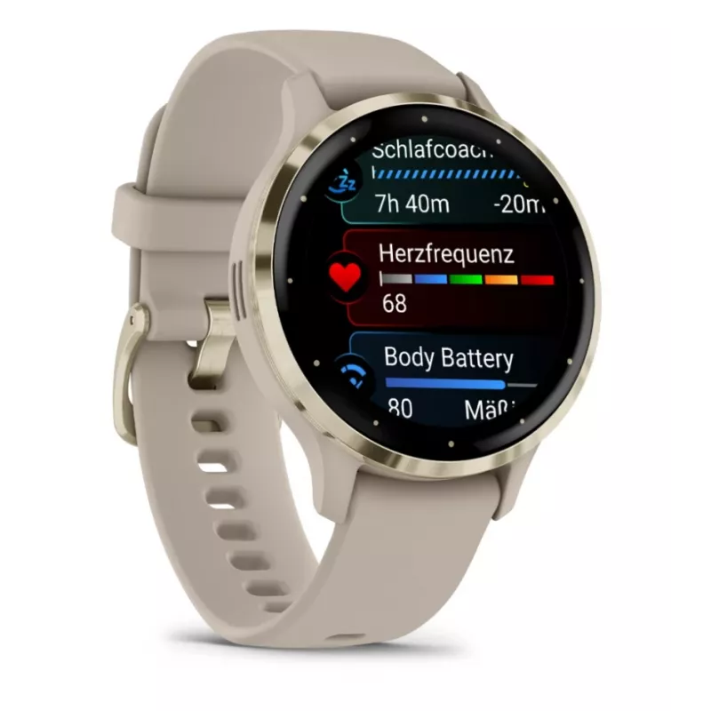 GARMIN INTERNATIONAL Venu 3S - 41 mm - smartwatch s remienkom - francúzsky - sivá