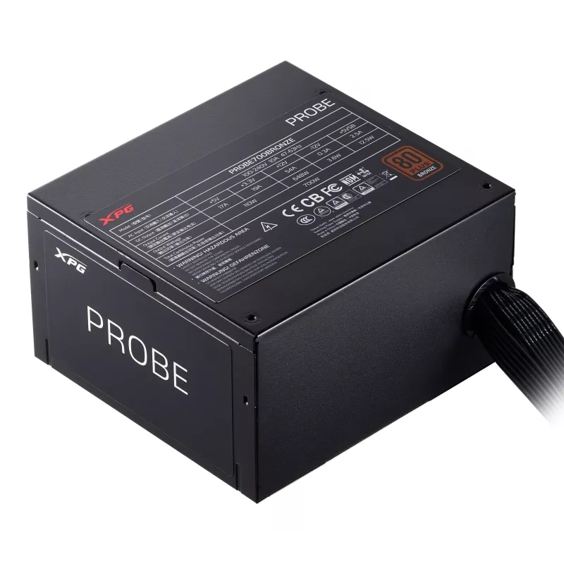 XPG PROBE 700 BRONZE napájací zdroj, 700 W, 100 - 240 V, 47 - 63 Hz, 10 A, aktívny, 19 A