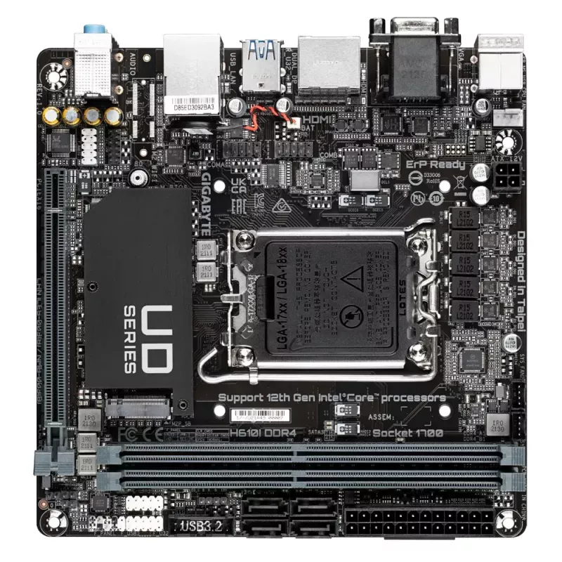 Základná doska GIGABYTE H610I DDR4, Intel LGA 1700, Mini-ITX