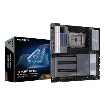 Základná doska GIGABYTE TRX50 AI TOP-2B - AMD Ryzen Threadripper PRO 7000, 16+8+4 fáz digitálny VRM, až 5200 MHz DDR5, 4x PCIe 5.0 M.2, Wi-Fi 7, 10 GbE LAN, USB 4
