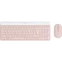 LOGITECH Slim bezdrôtová klávesnica a myš Mk470 - ružová QWERTY US/int'l