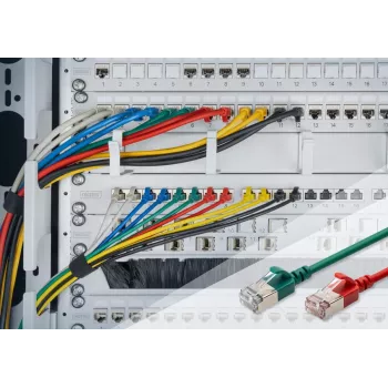 DIGITUS tenký patch kábel - CAT6A - F-FTP - 3m - zelený