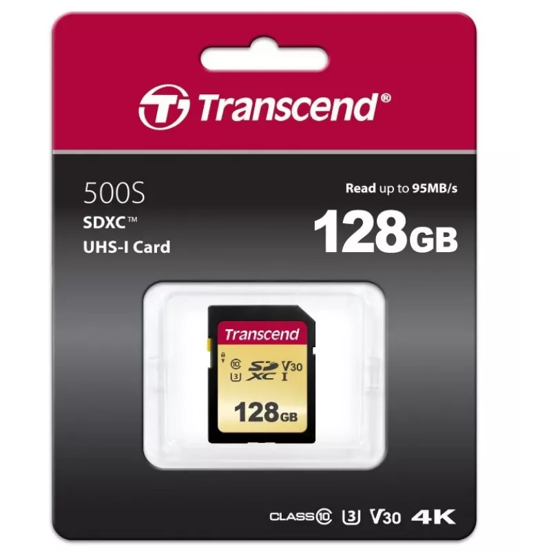Flash pamäť Transcend 128 GB SDXC UHS-I 500S