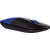 HP Z3700 modrá bezdrôtová myš, obojručná, optická, RF Wireless, 1200 DPI, modrá