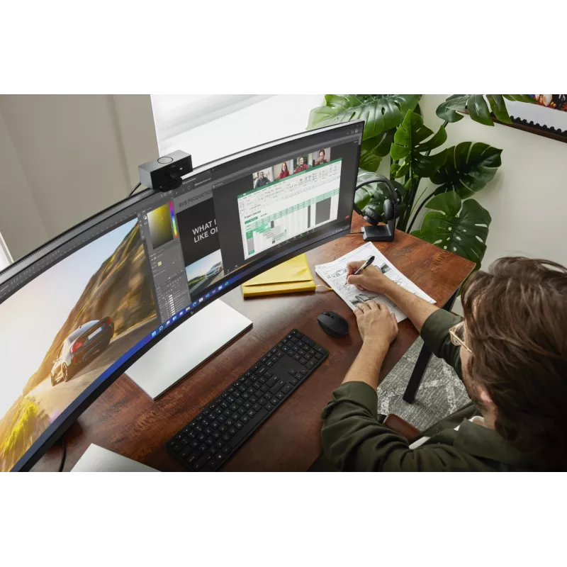 HP 455 programovateľná bezdrôtová klávesnica, plná veľkosť (100%), bezdrôtová, RF Wireless, membránová, čierna