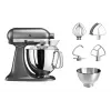 Kuchynský robot KITCHENAID Artisan 300 W 4,8 L nerezová misa strieborná