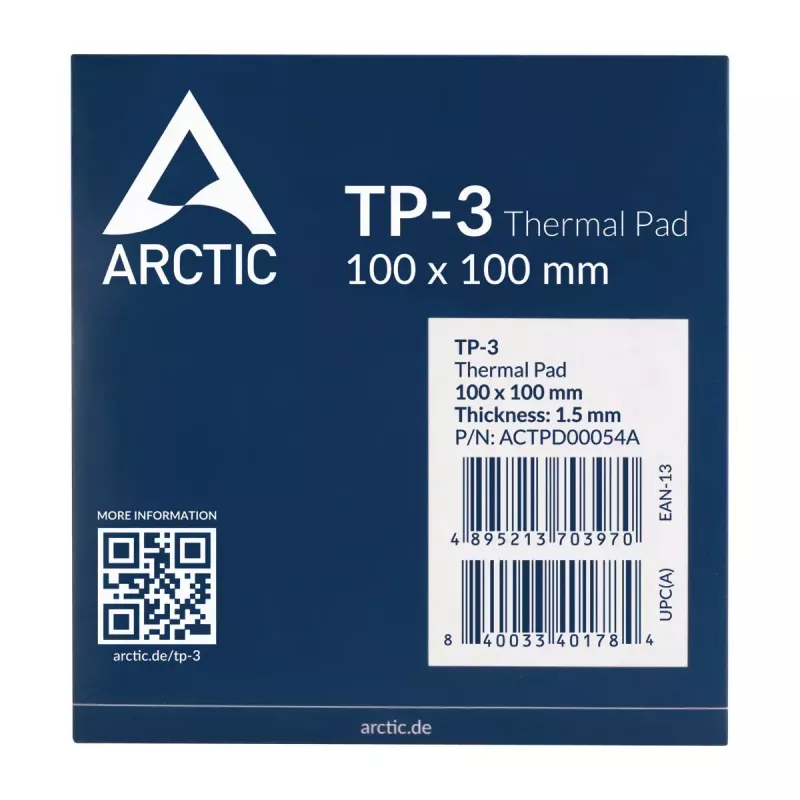 ARCTIC TP-3 Premium Performance teplovodivá podložka 100 x 100 mm, 1,5 mm