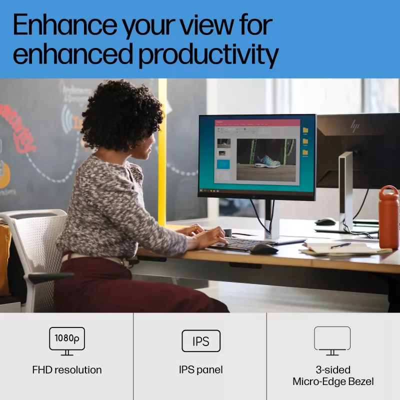 HP E-Series E24 G4 FHD monitor, 60,5 cm (23,8 palca), 1920 x 1080 pixelov, Full HD, LCD, 5 ms, čierny