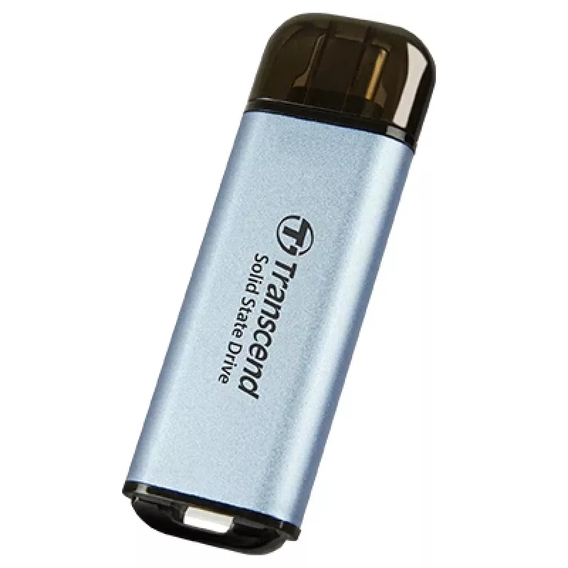 TRANSCEND Esd300c – 1 TB prenosný SSD – USB Type-C – 3D-NAND-Flash – nebesky modrý