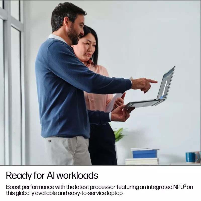 HP EliteBook 6 G1a AI PC AD3K1ET notebook, AMD Ryzen 7 250, 40,6 cm (16 palcov) WUXGA IPS 1920x1200, 32 GB RAM, 1 TB NVMe SSD, AMD Radeon 780M, Wi-Fi 7, Bluetooth, Windows 11 Pro, nemecká klávesnica, strieborný