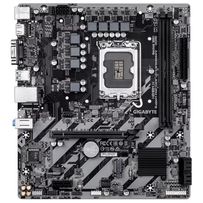 Základná doska GIGABYTE H810M H Micro ATX, Intel H810 čipset, LGA 1851, DDR5, 2x DIMM do 128 GB, PCIe 4.0, HDMI 2.1