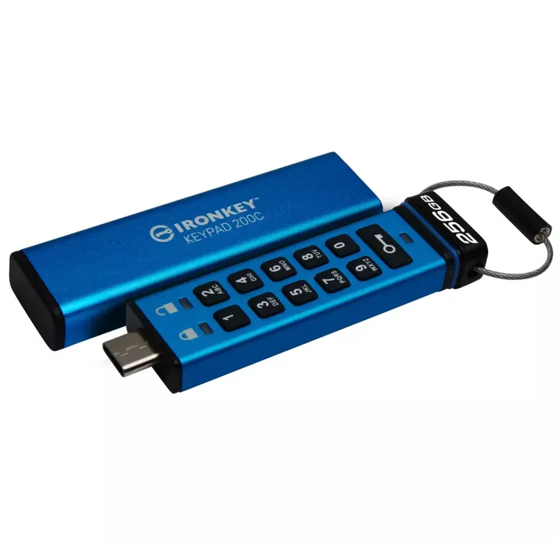 Kingston Technology IronKey 256GB USB-C Keypad 200C, FIPS 140-3 Level 3 AES-256