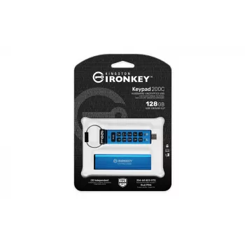 Kingston Technology IronKey 128GB USB-C Keypad 200C, FIPS 140-3 Lvl 3 AES-256