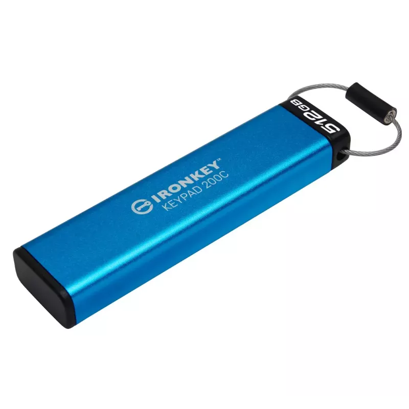 USB KĽÚČ 512GB Kingston IronKey Keypad 200C AES-256 USB-C retail
