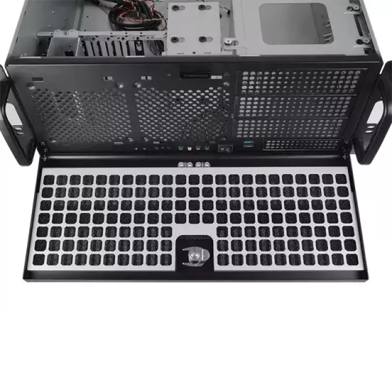 Chieftec UNC-409S-B-OP 19-palcová rackmount serverová skriňa 4U, 3x 5,25" + 1x 3,5" vonkajšie pozície, čierna