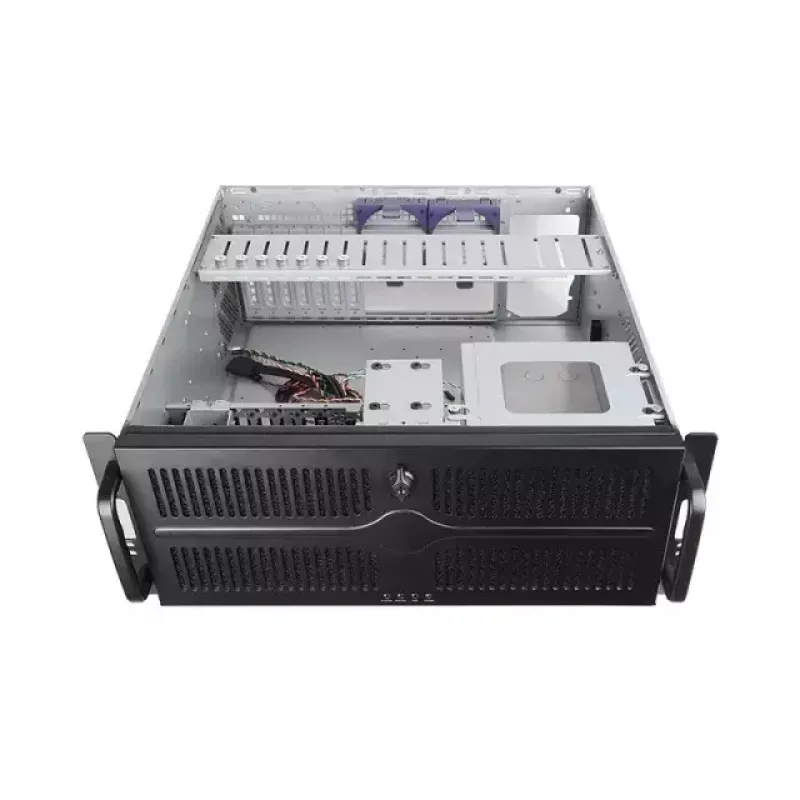 Chieftec UNC-409S-B-OP 19-palcová rackmount serverová skriňa 4U, 3x 5,25" + 1x 3,5" vonkajšie pozície, čierna