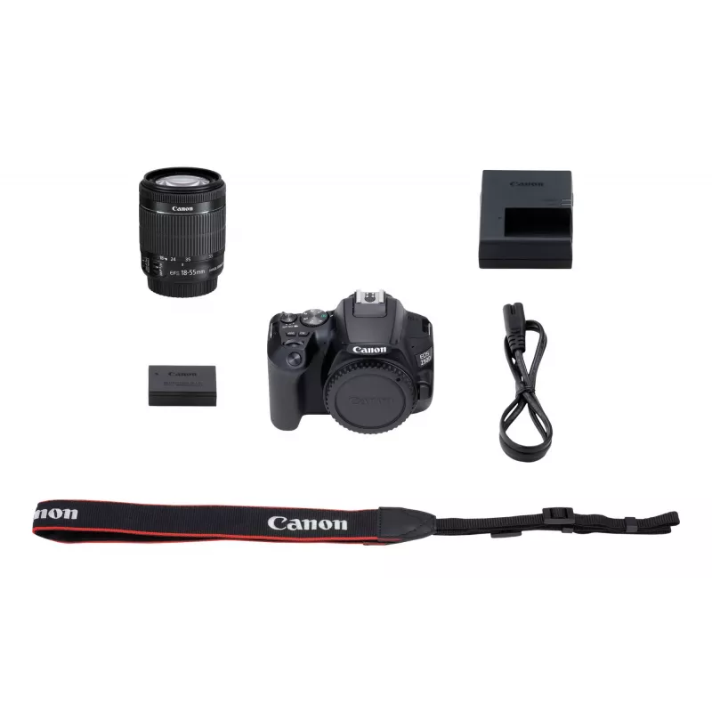 Canon EOS 250D+EF-S 18-55mm SLR kamera kit 24,1 MP CMOS 6000 x 4000 pixelov čierna