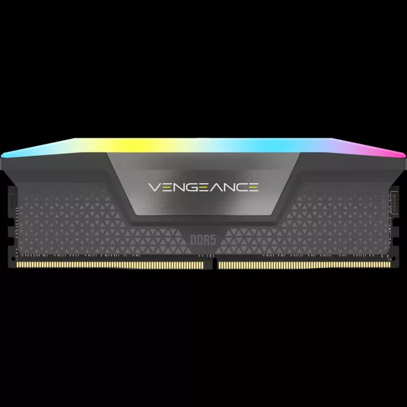 Corsair Vengeance RGB, DDR5-5200, CL40, AMD EXPO - 32 GB dual kit, sivá