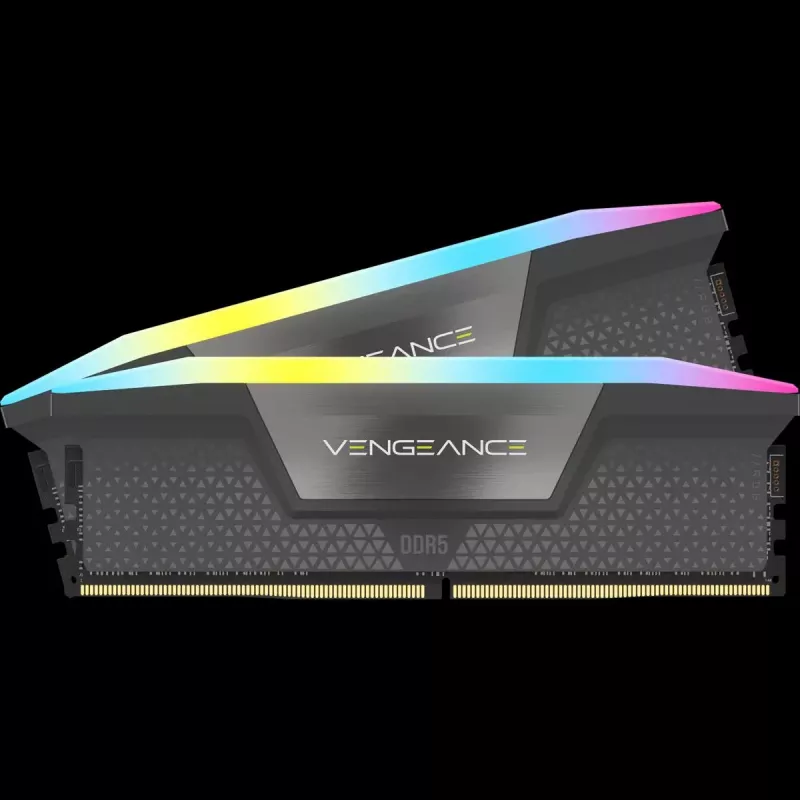 Corsair Vengeance RGB, DDR5-5200, CL40, AMD EXPO - 32 GB dual kit, sivá