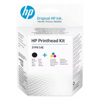 HP 3YP61AE kit tlačových hláv čierna/trojfarebná GT, čierna, azúrová, purpurová, žltá, pigmentový atrament, farbivo, 2 ks