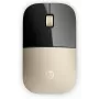 HP Z3700 zlatá bezdrôtová myš, obojručná, optická, RF Wireless, 1200 DPI, zlatá