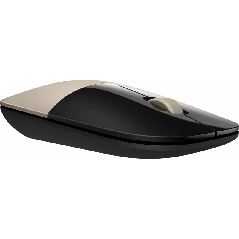 HP Z3700 zlatá bezdrôtová myš, obojručná, optická, RF Wireless, 1200 DPI, zlatá