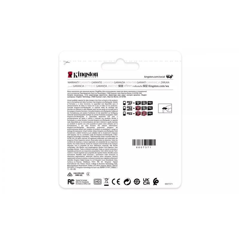 Kingston Technology 64 GB microSDXC Industrial C10 A1 pSLC karta + SD adaptér