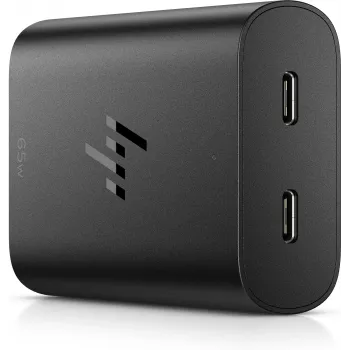 HP 600Q7AA 65 W GaN USB-C nabíjačka na notebook, 2 × USB-C, 20 V, čierna