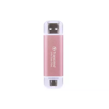 TRANSCEND Esd310p - 512 GB prenosný SSD - USB Type-A / USB Type-C - ružová