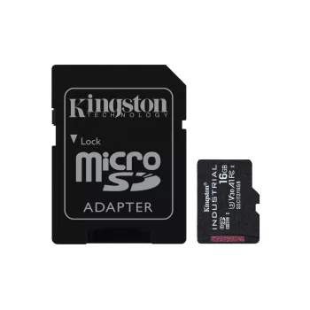 Kingston Technology 16GB microSDHC Industrial C10 A1 pSLC karta + SD adaptér