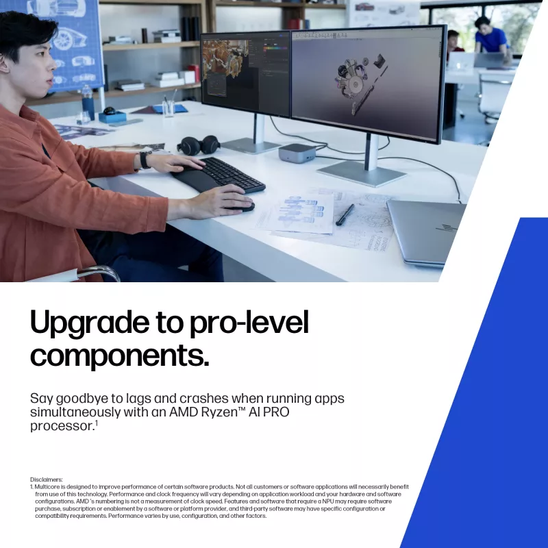 HP ZBook 8 G1ak A3ZT3ET mobilná pracovná stanica AI PC, AMD Ryzen AI 7 PRO 350, 35,6 cm (14 palcov) WUXGA IPS 1920 x 1200, 32 GB RAM, 1 TB NVMe SSD, AMD Radeon 860M, Wi-Fi 7, Bluetooth, Windows 11 Pro, nemecká klávesnica, Meteor Silver