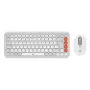 Logitech POP Icon Combo klávesnica myš univerzálna Bluetooth QWERTY US International oranžová biela