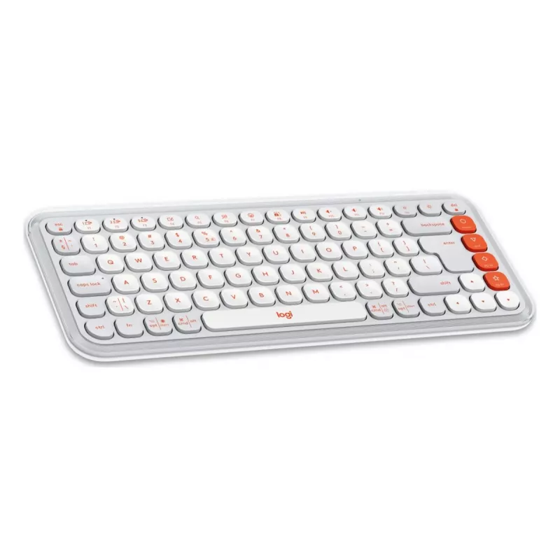 Logitech POP Icon Combo klávesnica myš univerzálna Bluetooth QWERTY US International oranžová biela