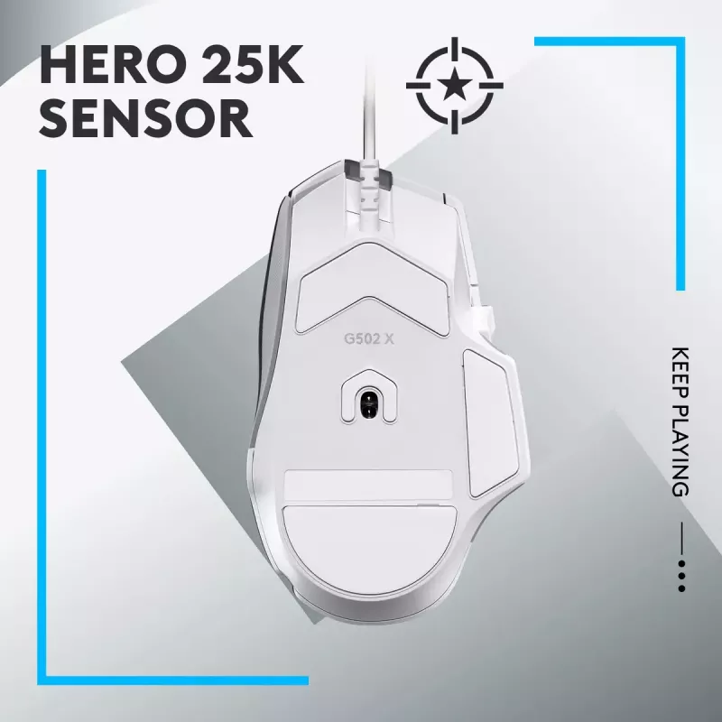 LOGITECH G502 X herná myš - USB - biela
