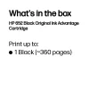 HP 652 čierna originálna Ink Advantage kazeta