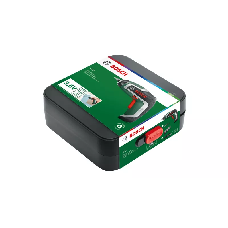 Bosch IXO 7 0 603 9E0 000 akumulátorový skrutkovač, 3,6 V, magnetický držiak bitov, čierny