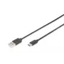 DIGITUS ASSMANN USB Type-C spojovací kábel, Type-C na A M/M, 1m 3A, 480MB, verzia 2.0, čierny