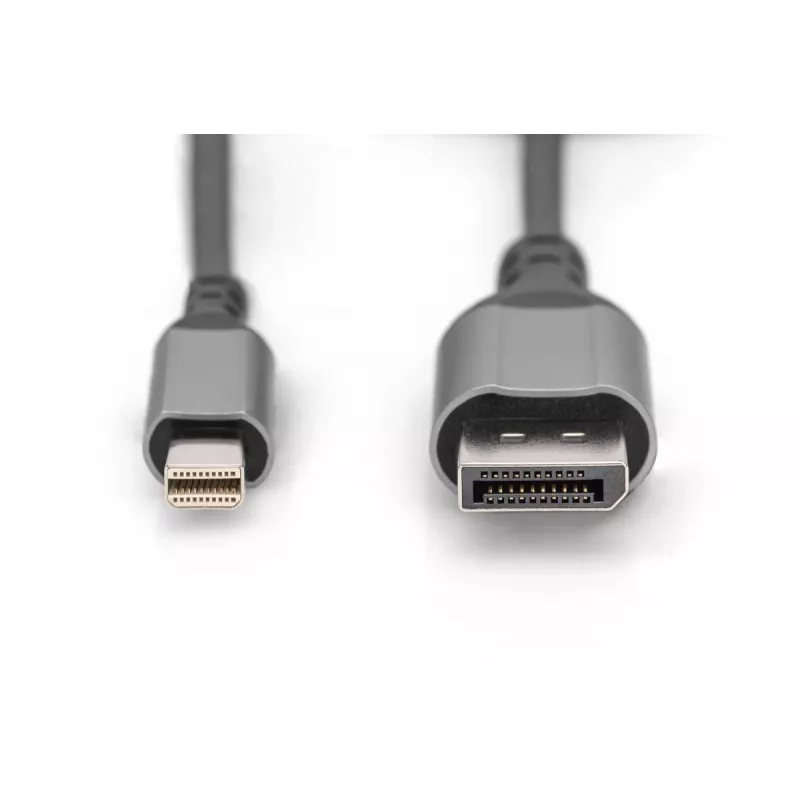 DIGITUS mini DP na DP 8K 60 Hz. DP 1.4 hliníkové puzdro čierna 2 m