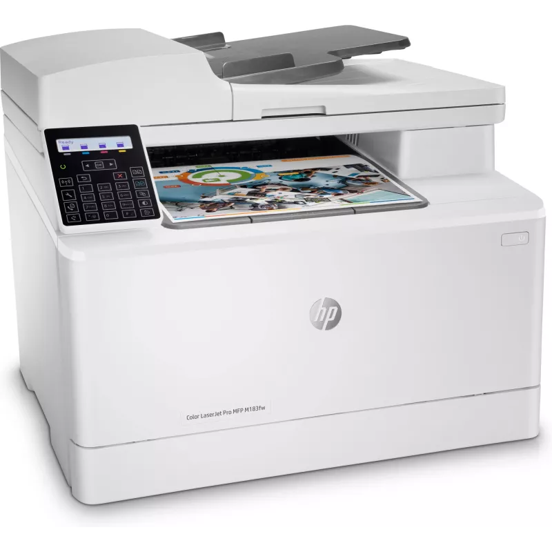 HP Color LaserJet Pro MFP M183fw, Laser, farebná tlač, 600 x 600 DPI, A4, priama tlač, biela