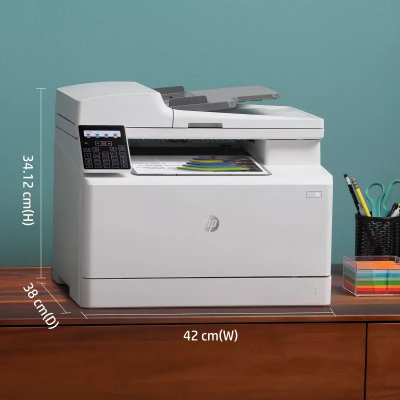 HP Color LaserJet Pro MFP M183fw, Laser, farebná tlač, 600 x 600 DPI, A4, priama tlač, biela