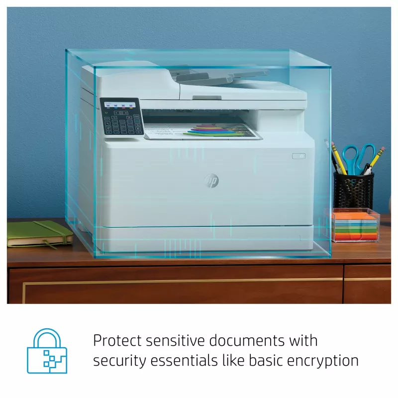 HP Color LaserJet Pro MFP M183fw, Laser, farebná tlač, 600 x 600 DPI, A4, priama tlač, biela