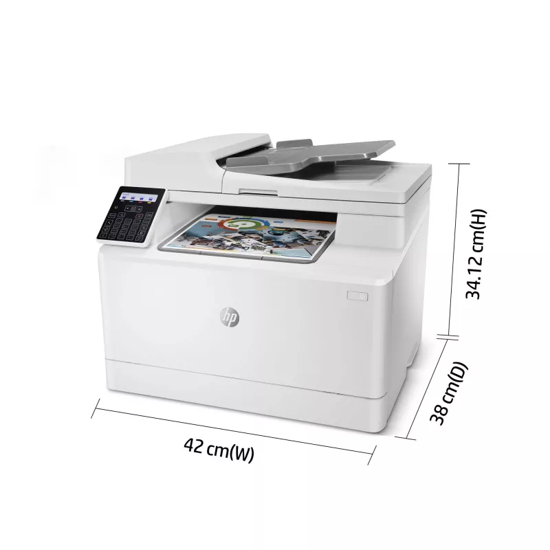 HP Color LaserJet Pro MFP M183fw, Laser, farebná tlač, 600 x 600 DPI, A4, priama tlač, biela