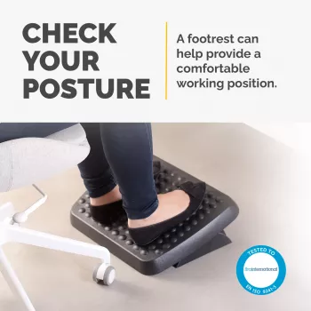 Podnožka Fellowes Standard ergonomická podnožka pod stôl, čierna, výškovo nastaviteľná, šírka 330 mm