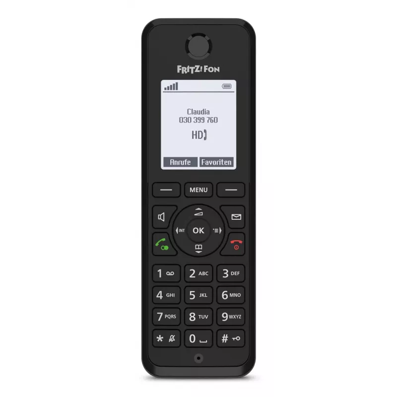 DECT telefón FRITZ Fon M3 bezdrôtový mobilný telefón identifikácia volajúceho čierny