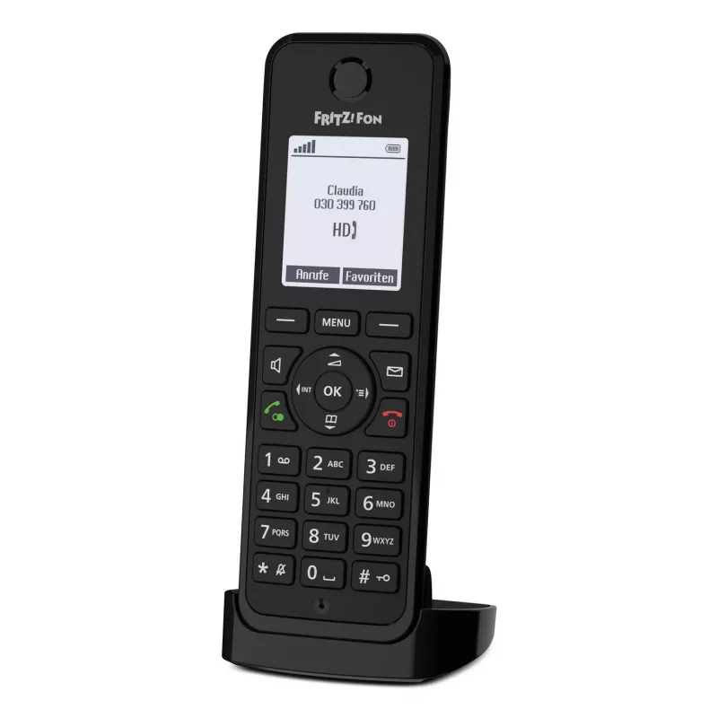DECT telefón FRITZ Fon M3 bezdrôtový mobilný telefón identifikácia volajúceho čierny