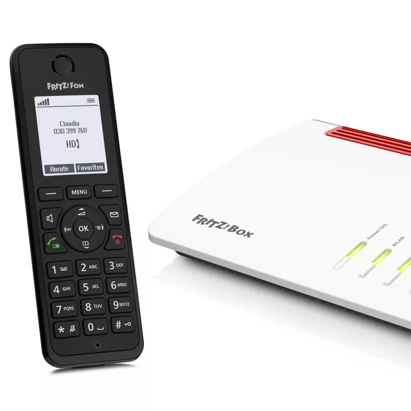 DECT telefón FRITZ Fon M3 bezdrôtový mobilný telefón identifikácia volajúceho čierny