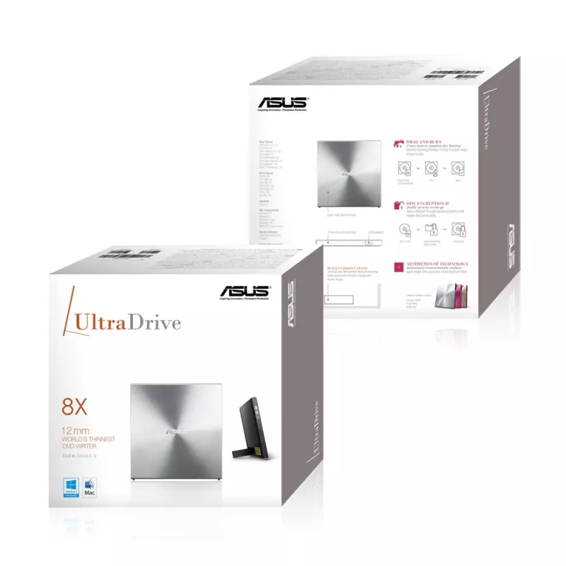 ASUS SDRW-08U5S-U optická mechanika DVD Super Multi DL metalická