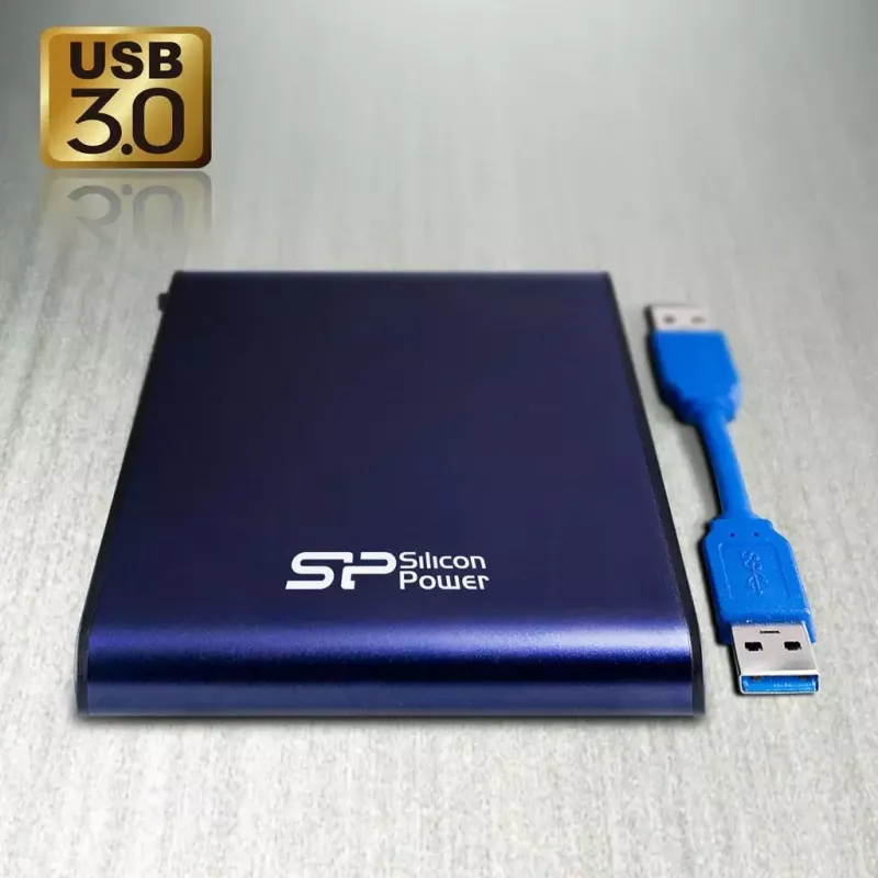 Silicon Power Armor A80 externý pevný disk, 2 TB, 2,5 palca, USB 3.1 Gen 1, modrý