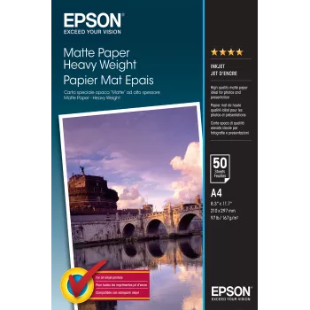 Epson Matte Paper Heavy Weight - A4 - 50 listov