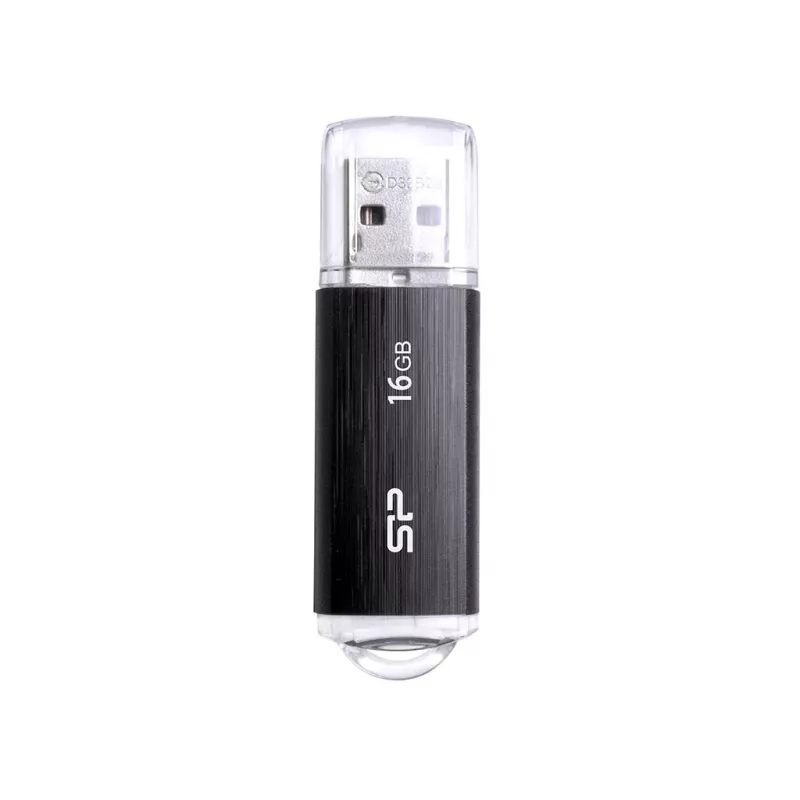 SILICON POWER Ultima U02 - 16GB USB kľúč - USB 2.0 - Čierna (moq-30)